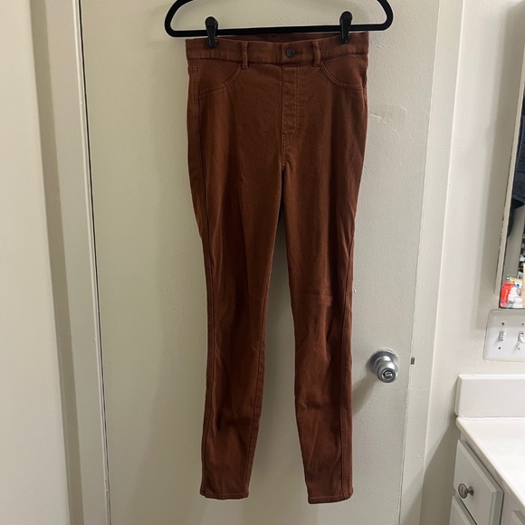 Uniqlo Brown Orange HeatTech Ultra Stretch Legging Pants Jeggings - Picture 1 of 4